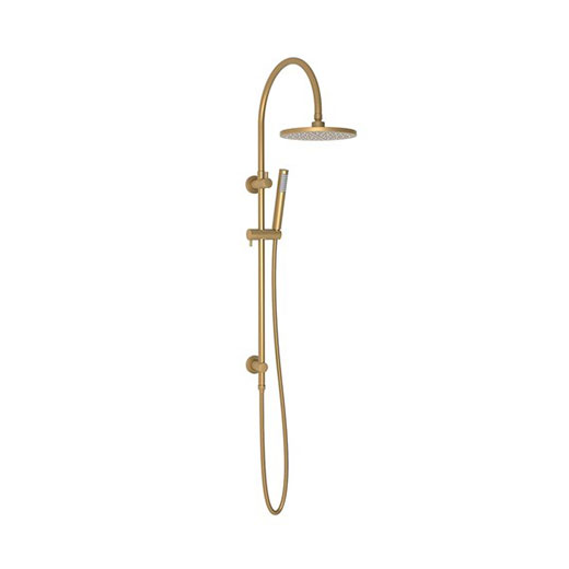 Soul Slimline Gooseneck Shower Set Brushed Brass