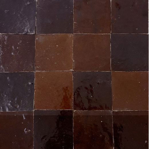 Zellige – Marron Terracotta Square